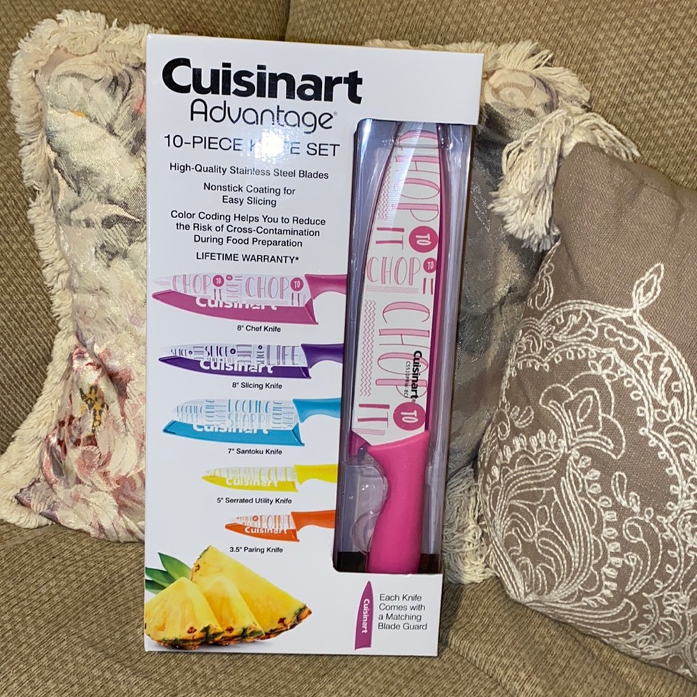 💖💙💛💜NWT Cuisinart Advantage 10PC Colorful Knife Set